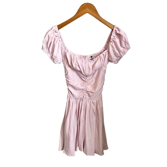 NWT Princess Polly Petal Pink Shirred Mini Dress Barbiecore Coquette Size 0 - Picture 4 of 10